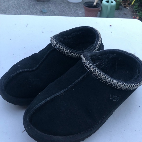 UGG Tasman II Women’s Black Suede Slide In Slippers Size 8.5 - Picture 1 of 13